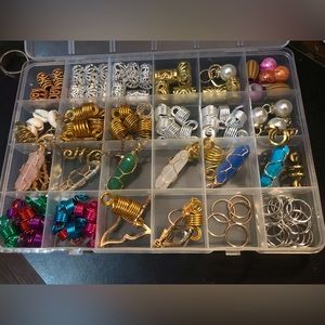 Hair Beads Jewelry Gem Crystal Charms Metal Hair Rings Gold And Silver jewels